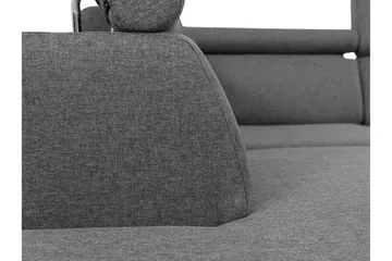 Fonti Sovesofa m. Sjeselong 3-seters L-formet - Grå - Møbler - Sofaer - Sovesofaer