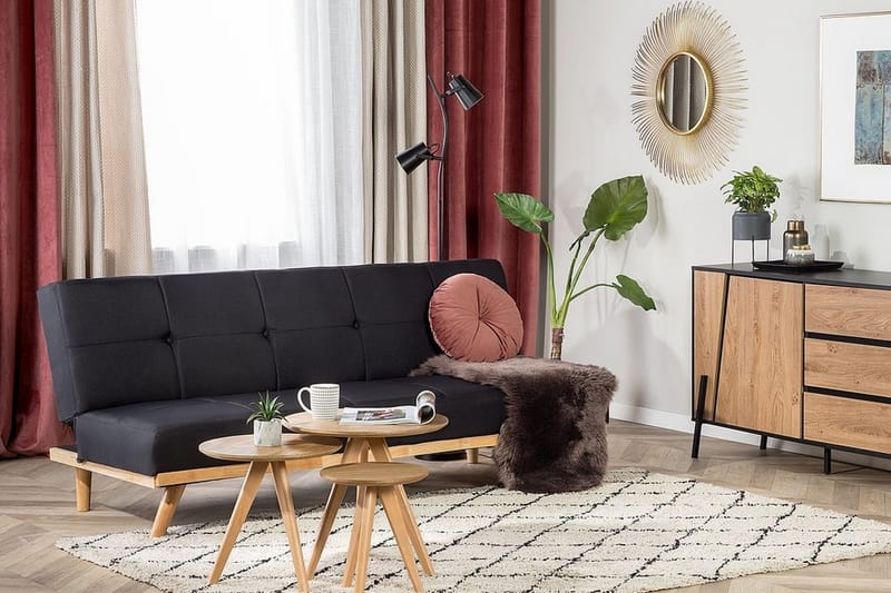 Froya Divansovesofa 183 cm - Svart - Sovesofaer