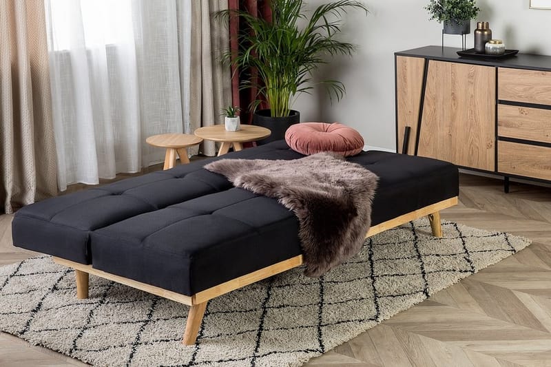 Froya Divansovesofa 183 cm - Svart - Sovesofaer