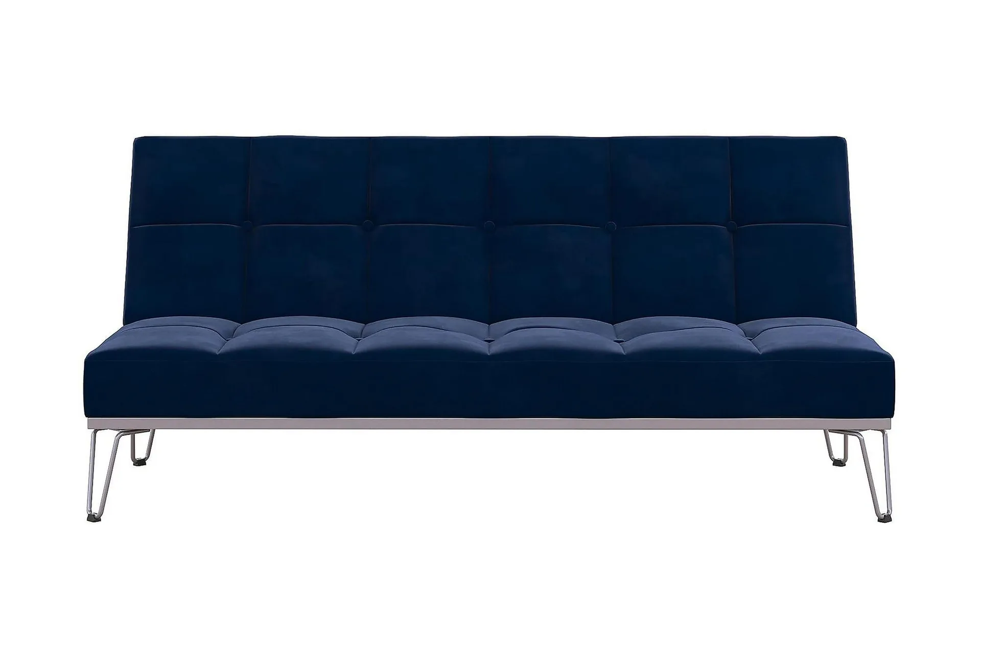 Elle Futon Fløyel/Blå - Novogratz