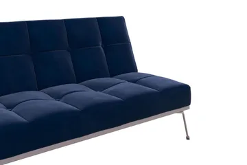 Elle Futon Fløyel/Blå - Novogratz - Møbler - Sofaer - Sovesofaer - Futon - Futon sofa