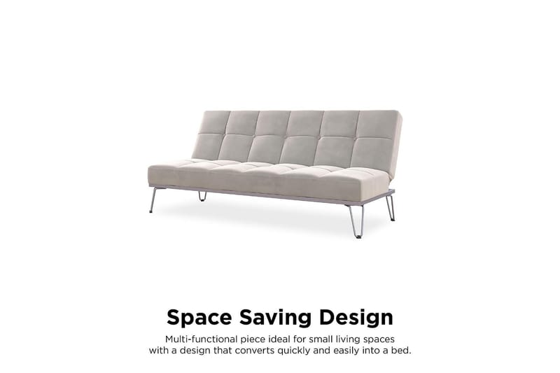 Elle Futon Fløyel/Grå - Novogratz - Sovesofaer - Futon sofa