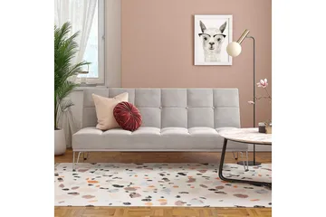 Elle Futon Fløyel/Grå - Novogratz - Møbler - Sofaer - Sovesofaer - Futon - Futon sofa