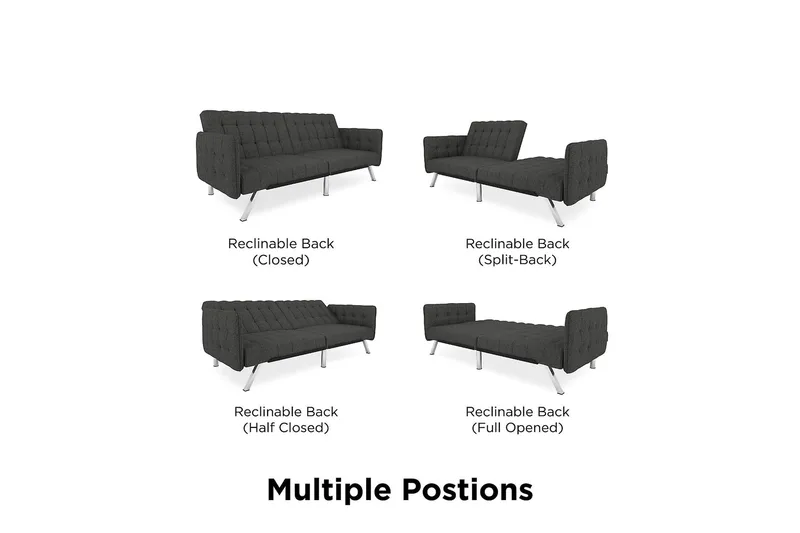 Emily Futon Lingrå - Dorel Home - Møbler - Sofaer - Sovesofaer - Futon - Futon sofa