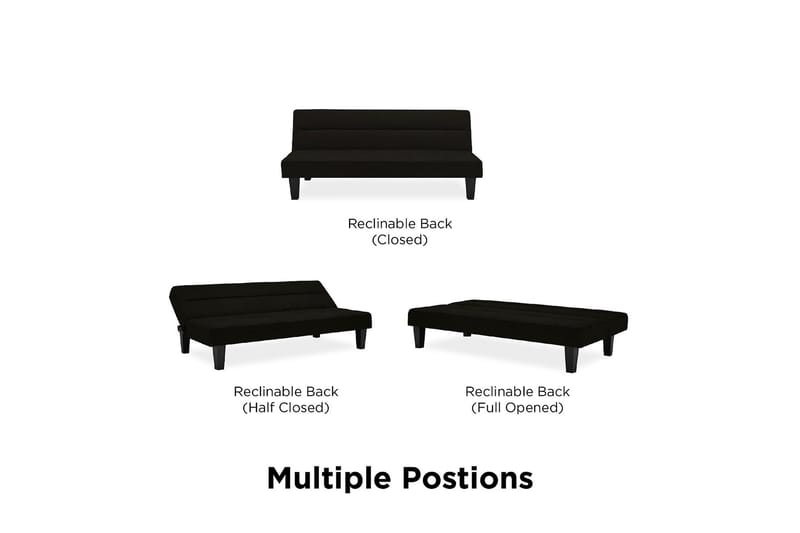 Kebo Futon Svart - Dorel Home - Møbler - Sofaer - Sovesofaer - Futon - Futon sofa