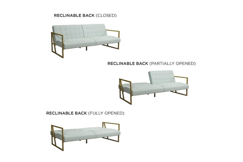 Lexington Futon Teal - CosmoLiving - Møbler - Sofaer - Sovesofaer - Futon - Futon sofa