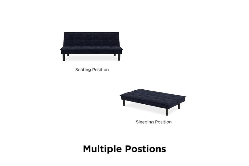 Otis Futon Blå - Dorel Home - Møbler - Sofaer - Sovesofaer - Futon - Futon sofa