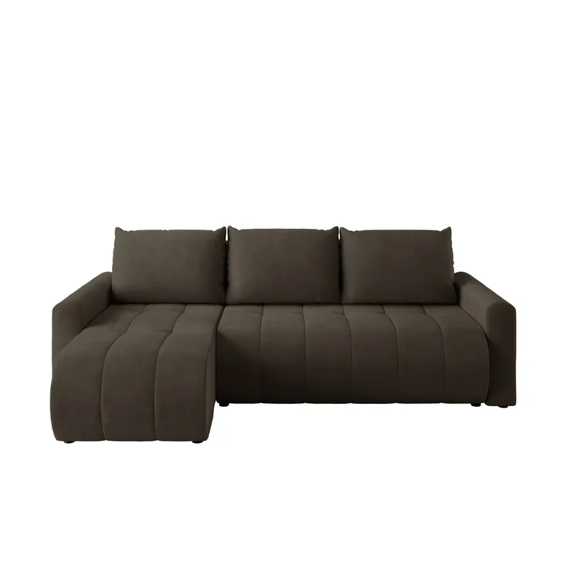Fynrican 3-seters sovesofa med divan - Polo 877 (mørk brun) - Møbler - Sofaer - Sovesofaer