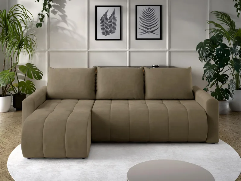 Fynrican 3-seters sovesofa med divan - Polo 875 (brun) - Møbler - Sofaer - Sovesofaer