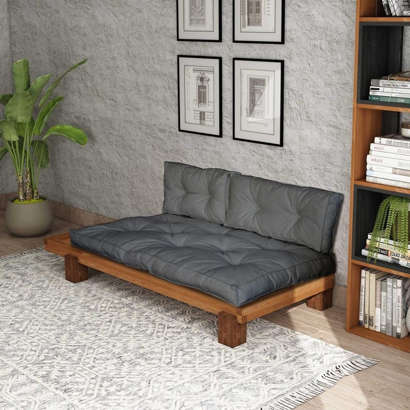 Fynros 2-seters Sovesofa - Grå/Natur - Møbler - Sofaer - Sovesofaer