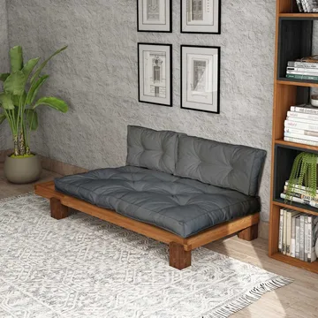 Fynros 2-seters Sovesofa - Grå/Natur - Møbler - Sofaer - Sovesofaer
