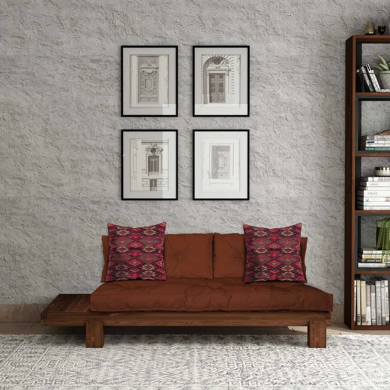 Fynros 2-seters Sovesofa - Mørkerød - Møbler - Sofaer - Sovesofaer