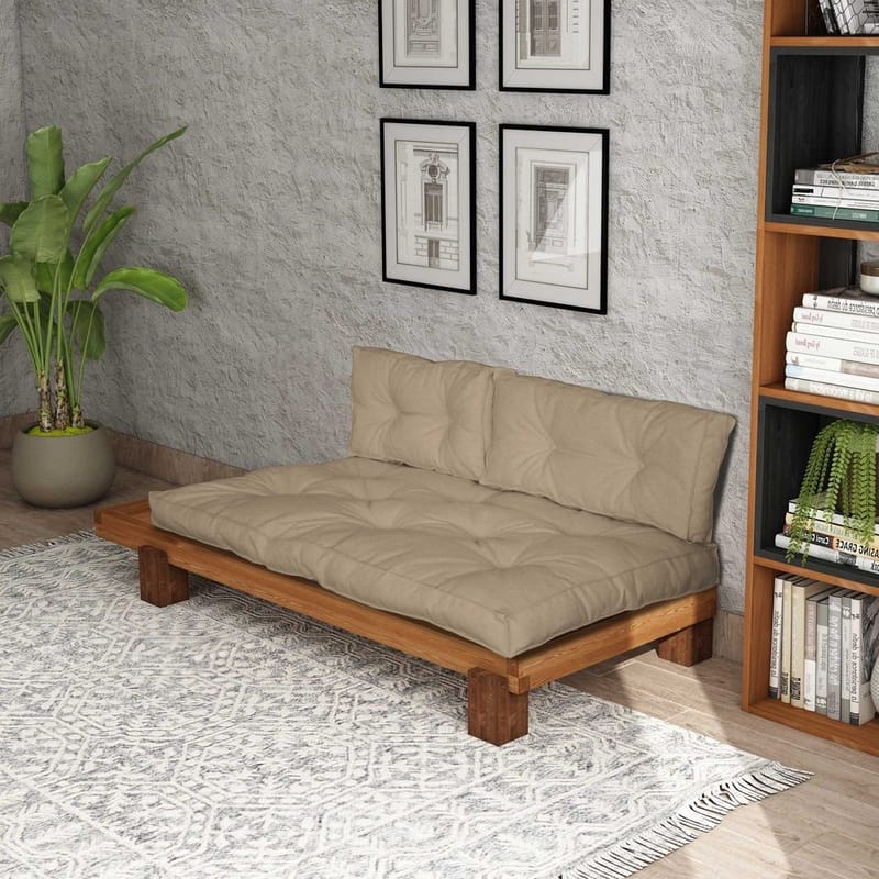 Fynros 2-seters Sovesofa - Natur/Lysebrun - Møbler - Sofaer - Sovesofaer