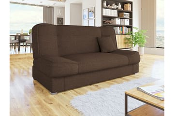 Gabi 4-seter Langsgående Sovesofa 175x80x80 cm med Oppbevaring i Stoff - Brun - Møbler - Sofaer - Sovesofaer