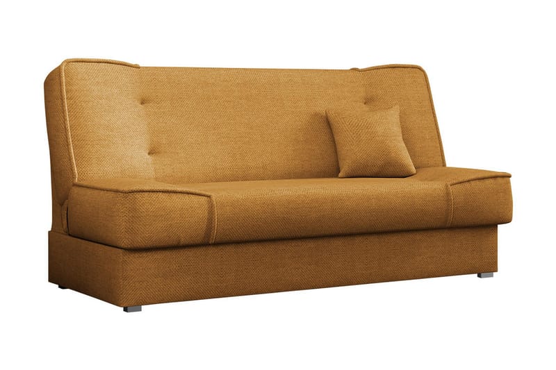 Gabi 4-seter Sovesofa 175x80x80 cm med Oppbevaring i Stoff, Gul