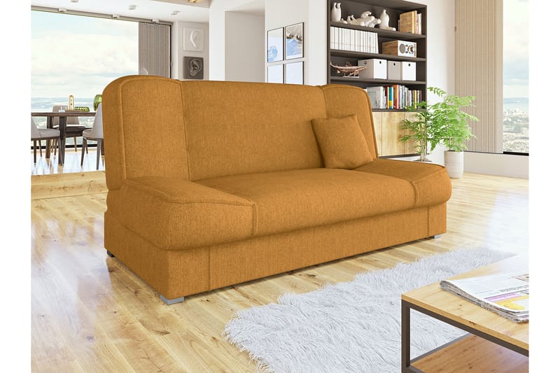 Gabi Sofa 175x80x80 cm - Gul - Sovesofaer - 4 seters sovesofa