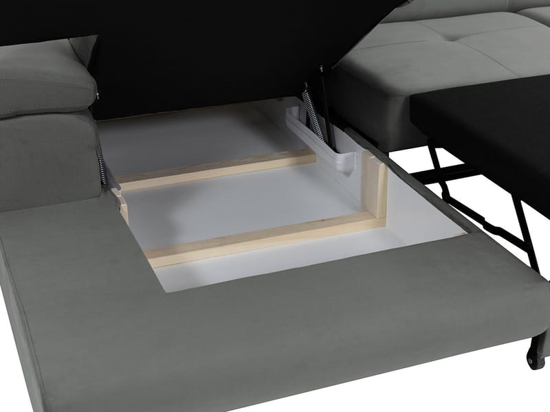 Gabina 3-seters sovesofa med divan - beige - Møbler - Sofaer - Sovesofaer