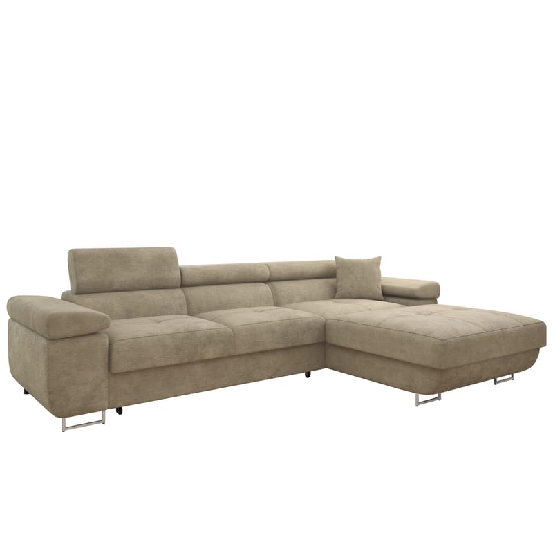 Gabina 3-seters sovesofa med divan - beige - Møbler - Sofaer - Sovesofaer
