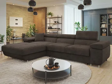 Gabina 3-seters sovesofa med divan - brun - Møbler - Sofaer - Sovesofaer