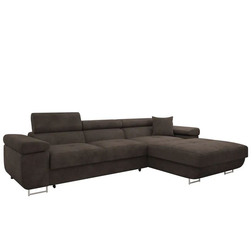 Gabina 3-seters sovesofa med divan - brun - Møbler - Sofaer - Sovesofaer