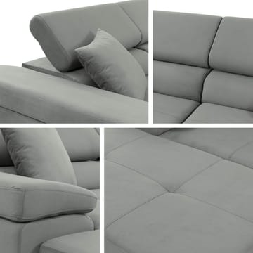 Gabina 3-seters sovesofa med divan - grå - Møbler - Sofaer - Sovesofaer