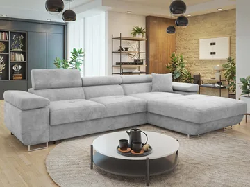 Gabina 3-seters sovesofa med divan - grå - Møbler - Sofaer - Sovesofaer