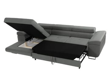 Gabina 3-seters sovesofa med divan - svart - Møbler - Sofaer - Sovesofaer