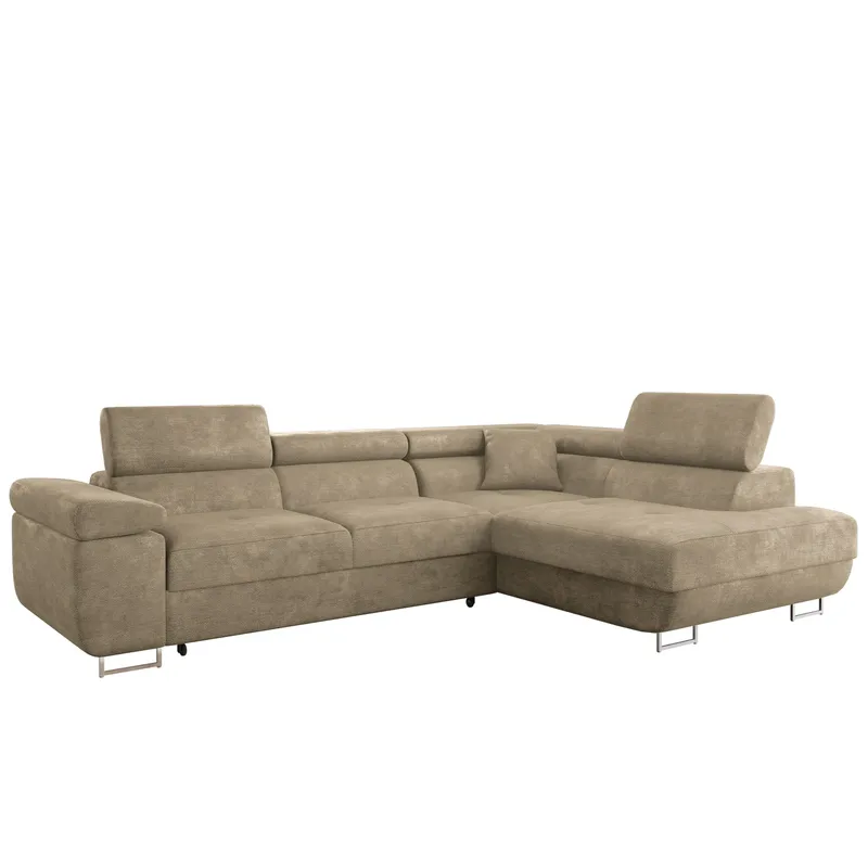 Gabina 4-seters sovesofa med sjeselong, beige