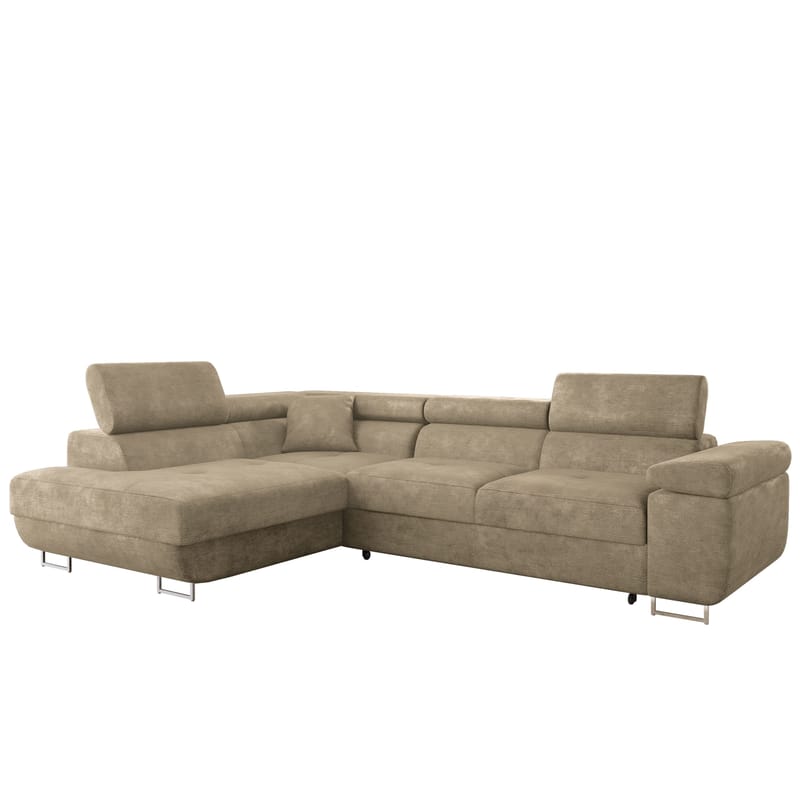 Gabina 4-seters sovesofa med sjeselong - beige - Møbler - Sofaer - Sovesofaer