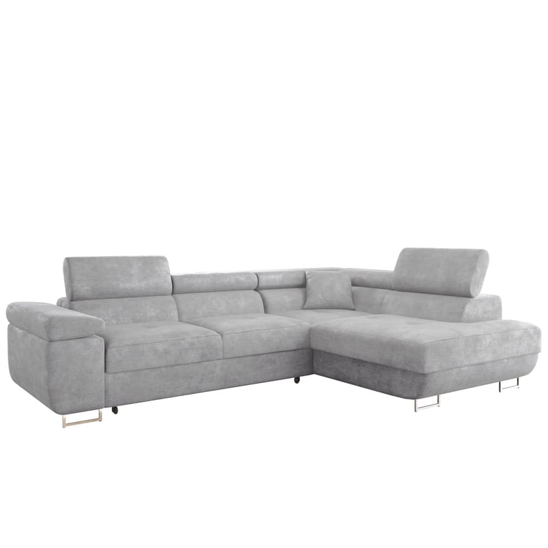 Gabina 4-seters sovesofa med sjeselong - grå - Møbler - Sofaer - Sovesofaer