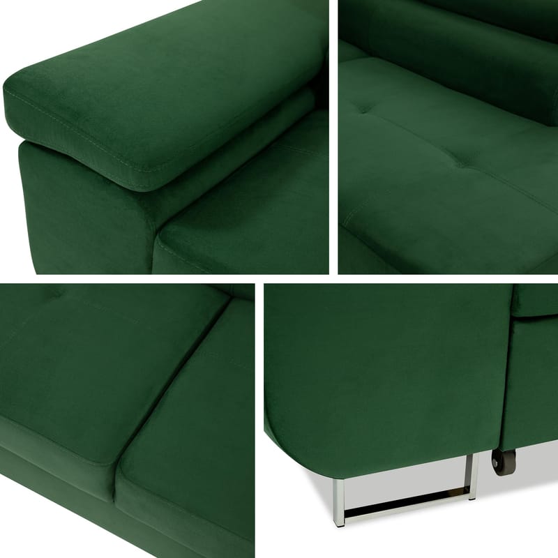 Gabina 4-seters sovesofa med sjeselong - svart - Møbler - Sofaer - Sovesofaer