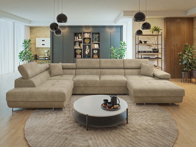 Gabina 5-seters U-formet sovesofa med divan og sjeselong - Lumo 30 - Møbler - Sofaer - Sovesofaer