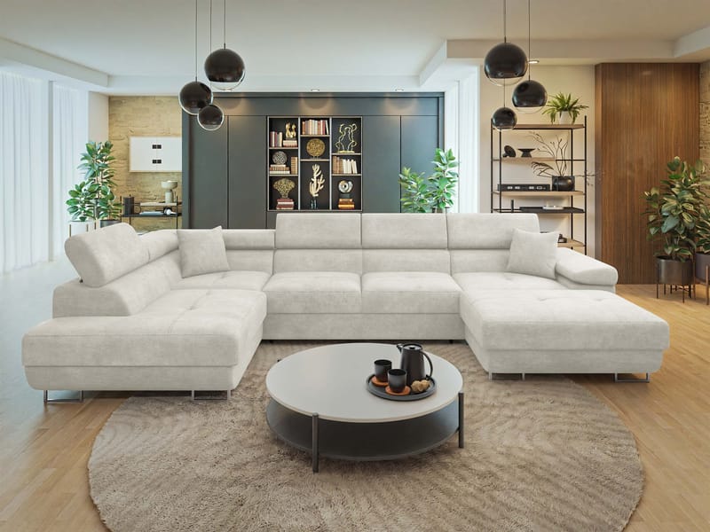 Gabina 5-seters U-formet sovesofa med divan og sjeselong - Lumo 55 - Møbler - Sofaer - Sovesofaer