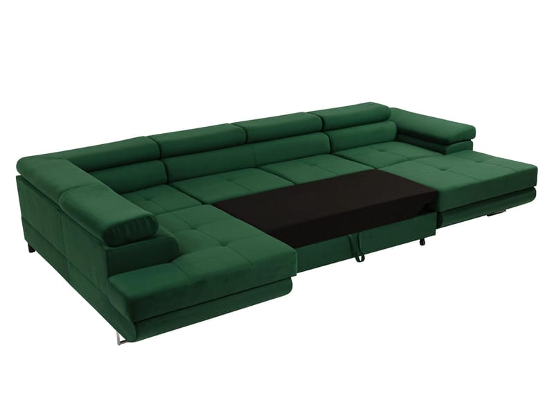 Gabina 5-seters U-formet sovesofa med divan og sjeselong - svart - Møbler - Sofaer - Sovesofaer