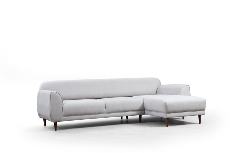 Gajanejos 5-seter Høyrevendt L-formet Sovesofa 87x237 cm i Stoff - Beige - Møbler - Sofaer - Sovesofaer