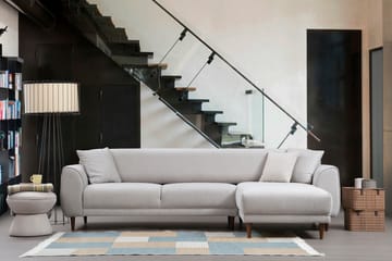 Gajanejos 5-seter Høyrevendt L-formet Sovesofa 87x237 cm i Stoff - Beige - Møbler - Sofaer - Sovesofaer