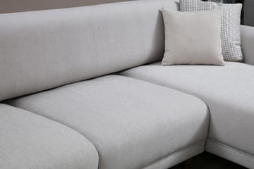 Gajanejos 5-seter Høyrevendt L-formet Sovesofa 87x237 cm i Stoff - Beige - Møbler - Sofaer - Sovesofaer