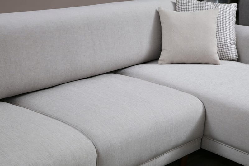 Gajanejos 5-seter Høyrevendt L-formet Sovesofa 87x237 cm i Stoff - Beige - Møbler - Sofaer - Sovesofaer
