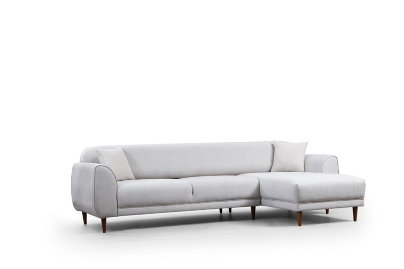 Gajanejos 5-seter Høyrevendt L-formet Sovesofa 87x237 cm i Stoff - Beige - Møbler - Sofaer - Sovesofaer