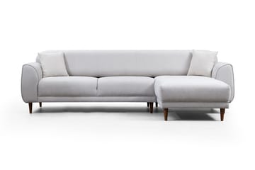 Gajanejos 5-seter Høyrevendt L-formet Sovesofa 87x237 cm i Stoff - Beige - Møbler - Sofaer - Sovesofaer