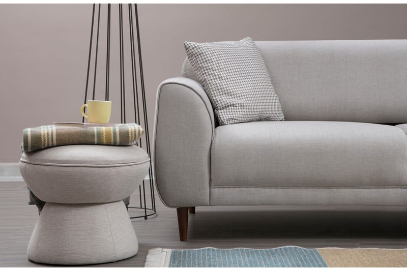 Gajanejos 5-seter Høyrevendt L-formet Sovesofa 87x237 cm i Stoff - Beige - Møbler - Sofaer - Sovesofaer