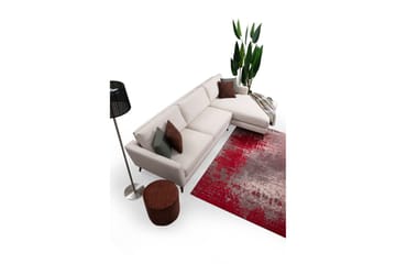 Gajanejos 5-seter Høyrevendt L-formet Sovesofa 93x273 cm i Stoff - Kremhvit - Møbler - Sofaer - Sovesofaer - Sovesofa divan