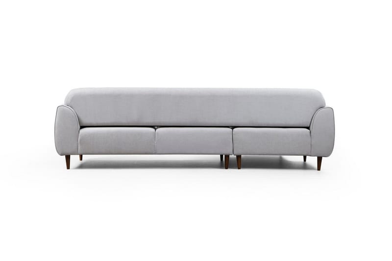 Gajanejos 5-seter Venstrevendt L-formet Sovesofa 87x237 cm i Stoff - Lysegrå - Møbler - Sofaer - Sovesofaer