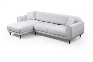 Gajanejos 5-seter Venstrevendt L-formet Sovesofa 87x237 cm i Stoff - Lysegrå - Møbler - Sofaer - Sovesofaer