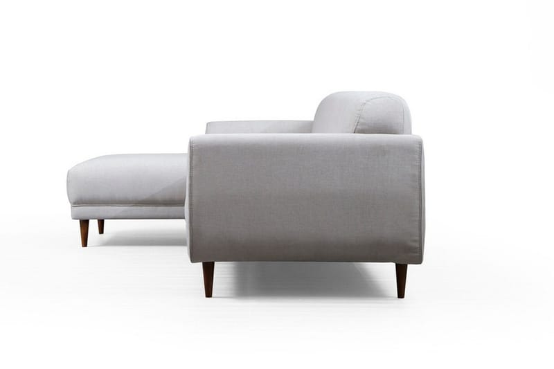 Gajanejos 5-seter Venstrevendt L-formet Sovesofa 87x237 cm i Stoff - Lysegrå - Møbler - Sofaer - Sovesofaer
