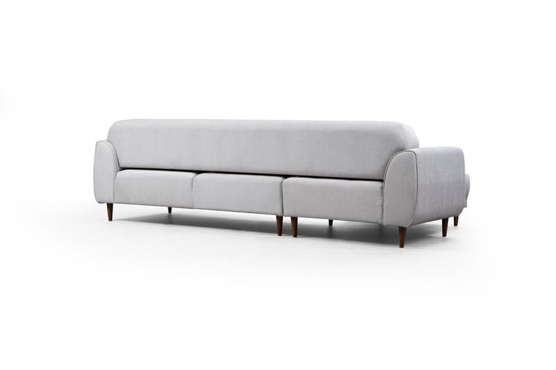 Gajanejos 5-seter Venstrevendt L-formet Sovesofa 87x237 cm i Stoff - Lysegrå - Møbler - Sofaer - Sovesofaer