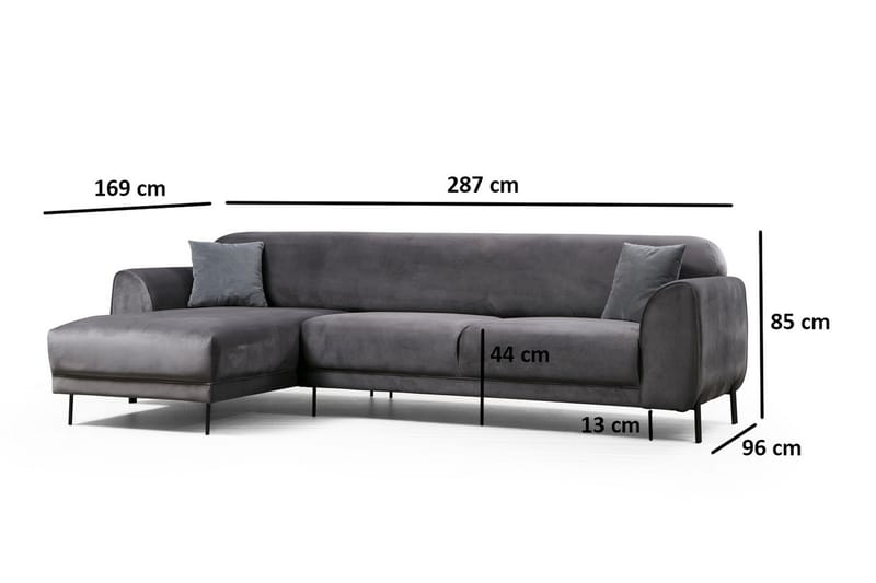 Gajanejos Divansovesofa - Grå - Møbler - Sofaer - Sovesofaer