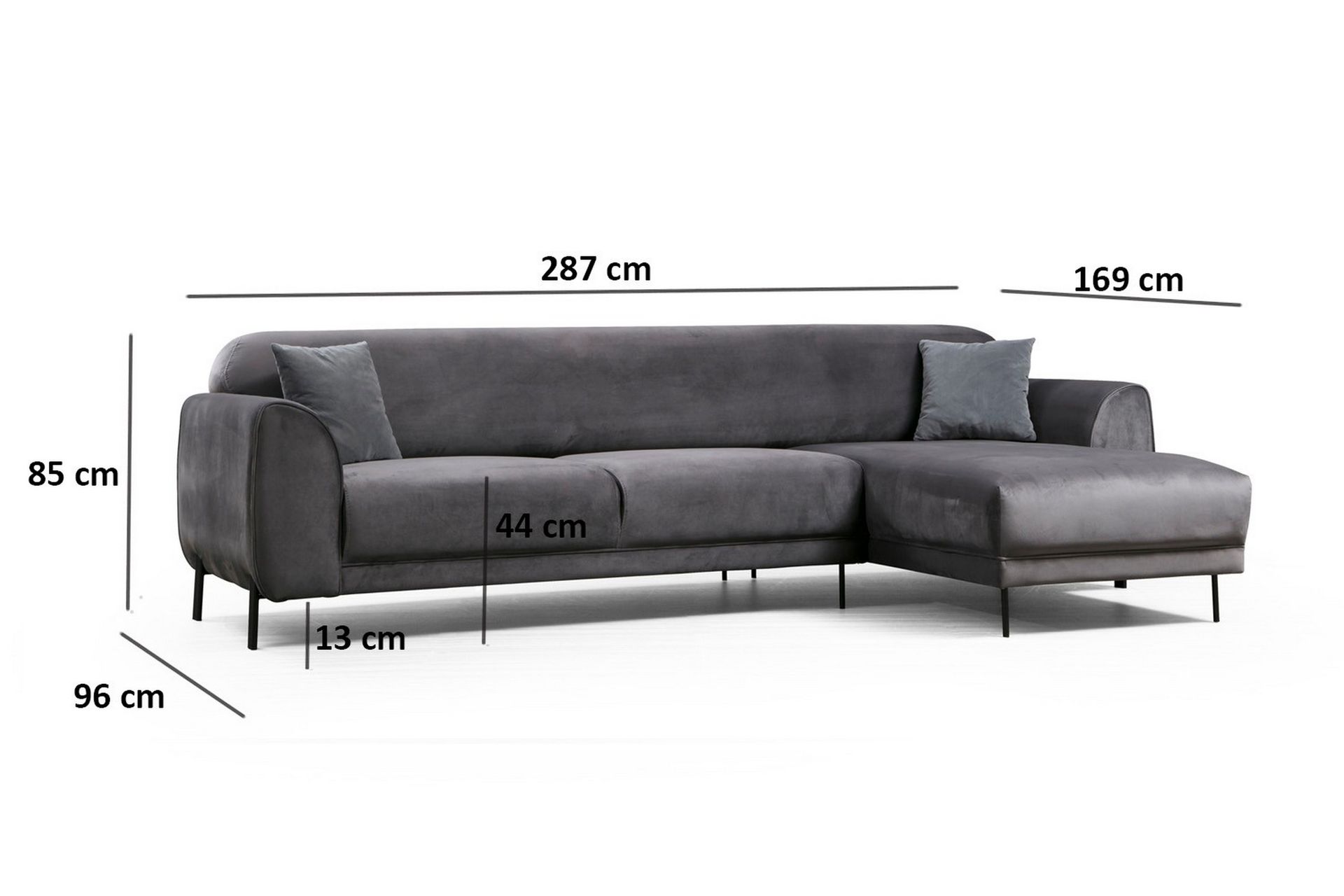 Gajanejos Divansovesofa - Grå - Møbler - Sofaer - Sovesofaer