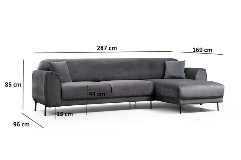 Gajanejos Divansovesofa - Grå - Møbler - Sofaer - Sovesofaer