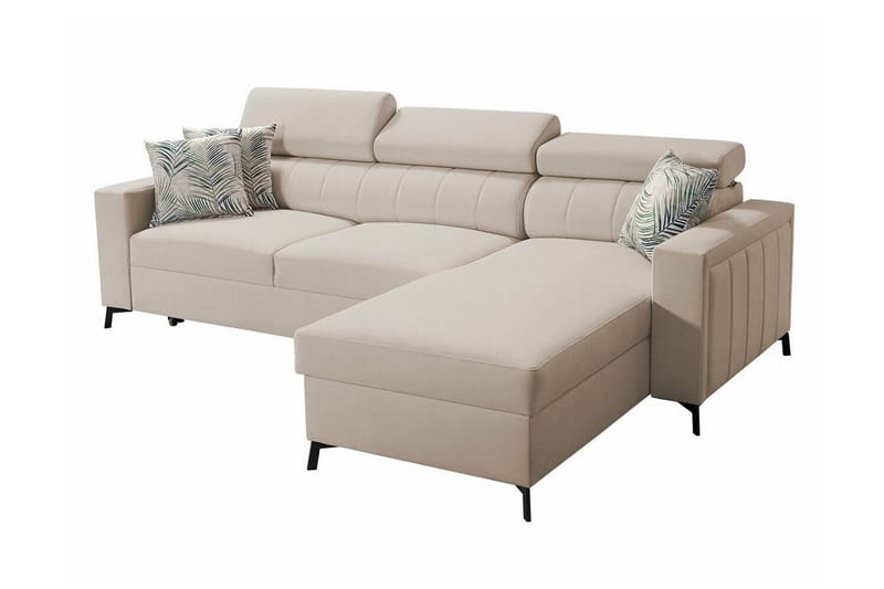 Galbally 3-seters Hjørnesovesofa - Beige - Sovesofaer - Hjørnesovesofa